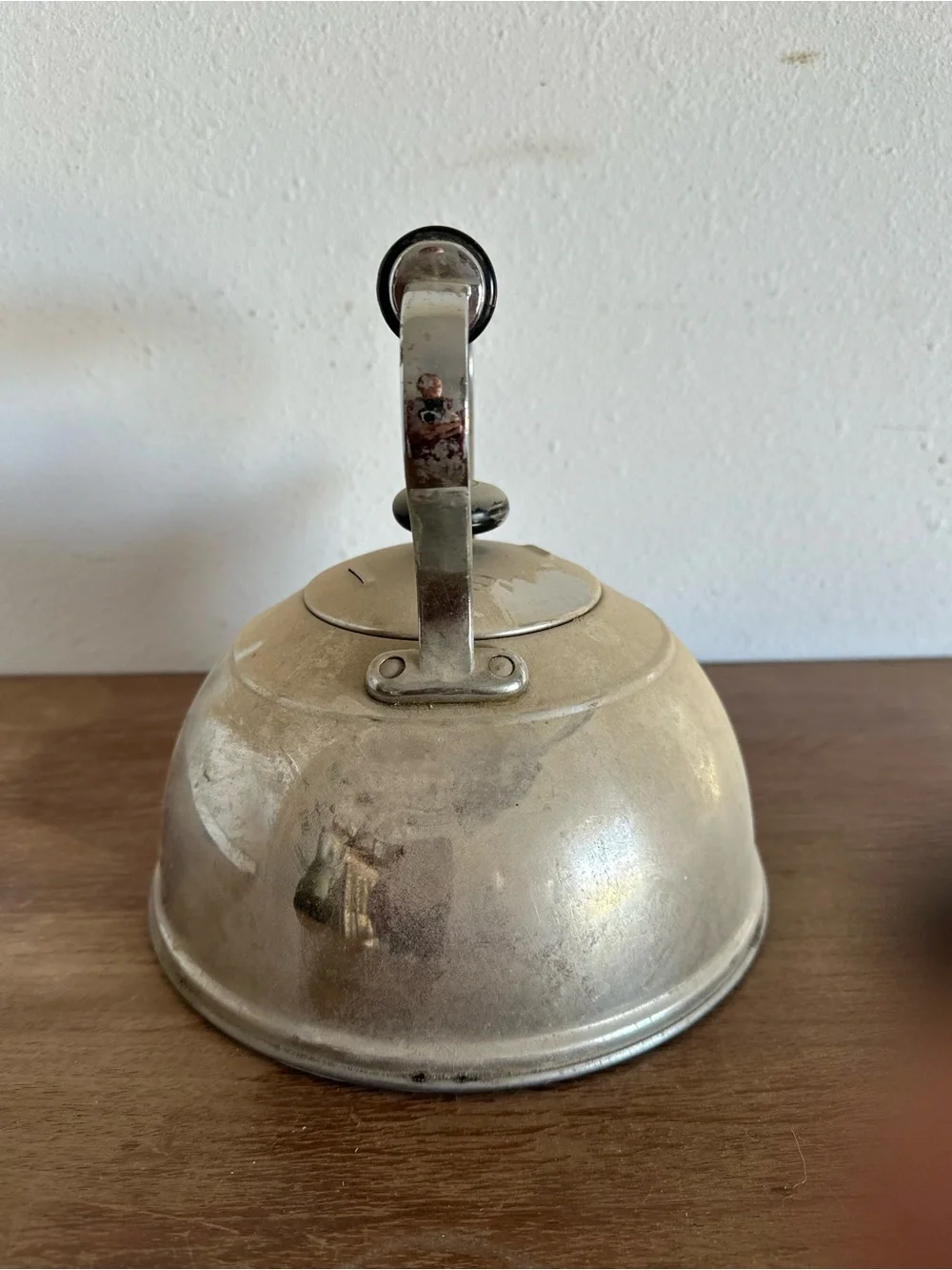 Classic Silver Steel/Metal Tea Kettle with Black Handle